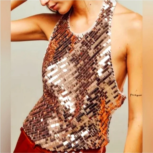 NWOT Free People Disco Fever Cami - Picture 1 of 2